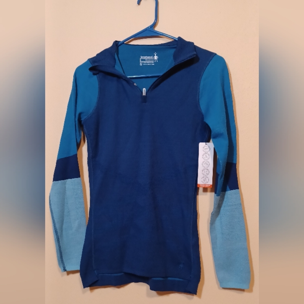 NWT- Smartwool Intraknit Thermal 200 marino wool baselayer 1/4 zip